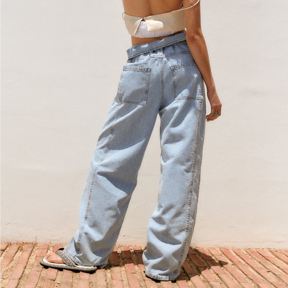 Zara baggy holdover demim pants NWT